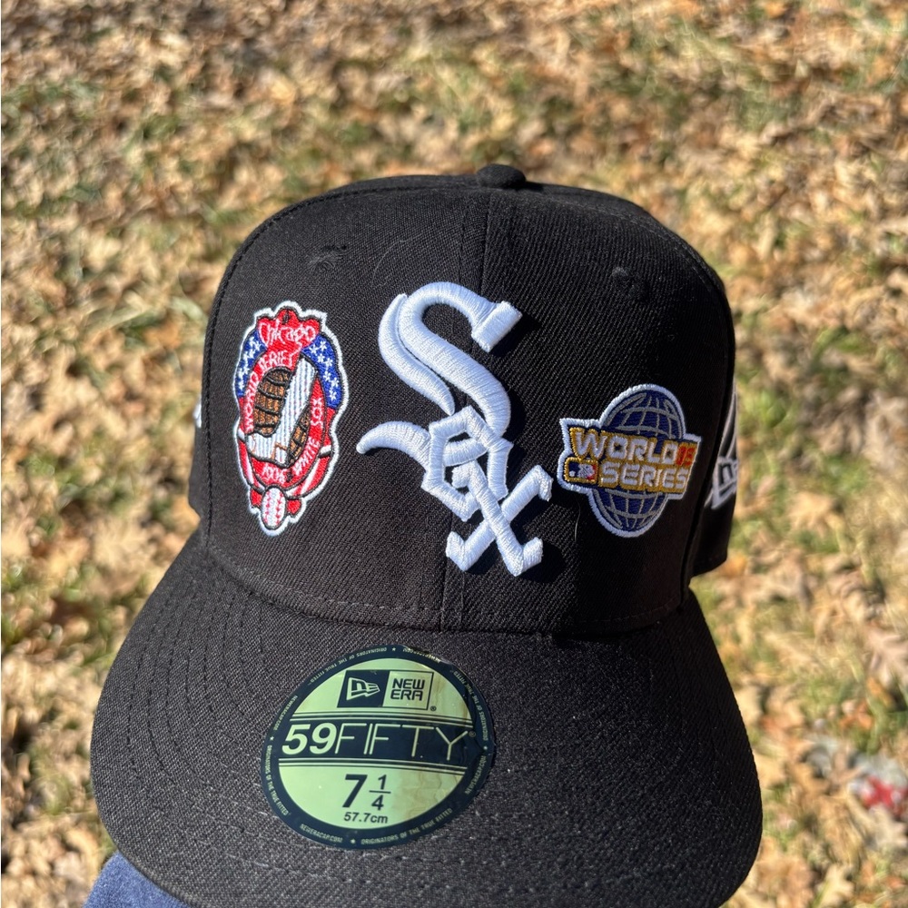 New Era Black Chicago White Sox 59FIFTY Fitted Cap with Patches